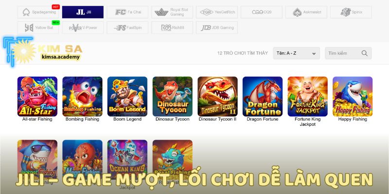 Sảnh JILI rất phù hợp cho cả người mới và người chơi lâu năm