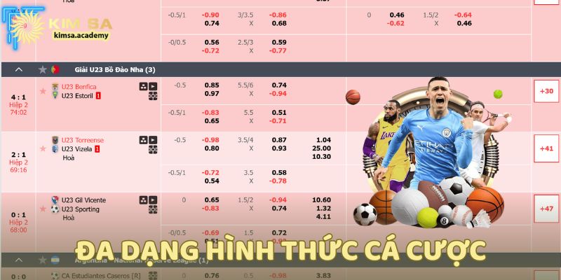 Đa dạng kèo phù hợp cho cả người mới lẫn người chơi chuyên nghiệp