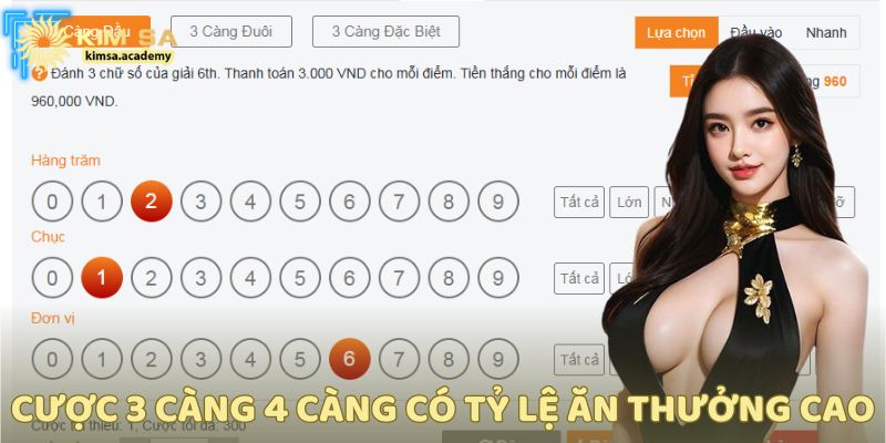 Cược 3 càng 4 càng nâng cao tiền cược