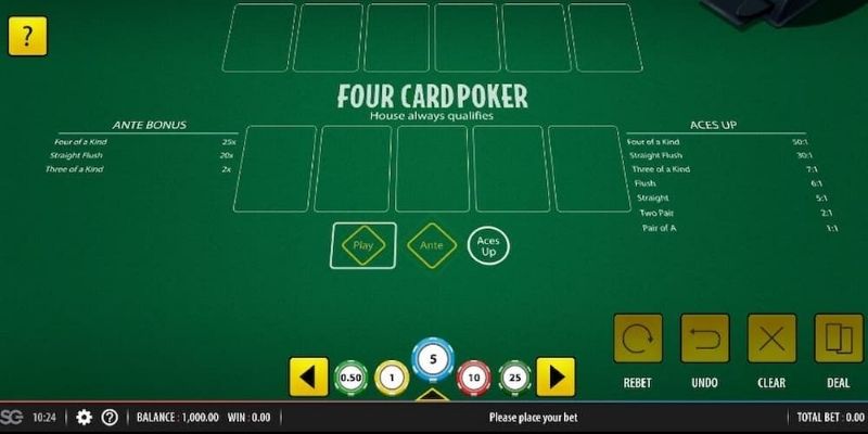 Học cách chơi bài Bửu 4 lá online hay