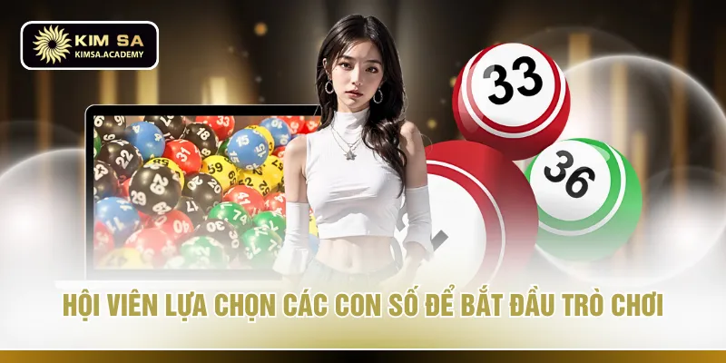 Hội viên lựa chọn các con số để bắt đầu trò chơi 