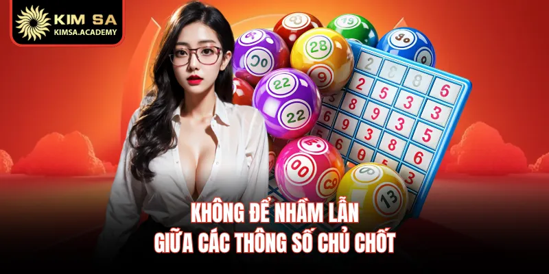 Không để nhầm lẫn giữa các thông số chủ chốt